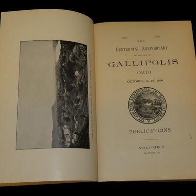 Sale Photo Thumbnail #200: 1890 FIRST EDITION HARDBACK; OHIO ARCHAEOLOGICAL AND HISTORICAL SOCIETY PUBLICATIONS VOLUME 3, 328 PAGES.
