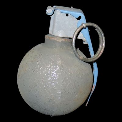 Sale Photo Thumbnail #937: Antique paper Weight, De-Milled / Deactive Unusable Grenade, Novelty Item