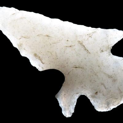 Sale Photo Thumbnail #23: Incredible Translucent Hayes Bird Point found in Miller County Arkansas. Perfect example with great patina. Ex Joey Ellis Collection.