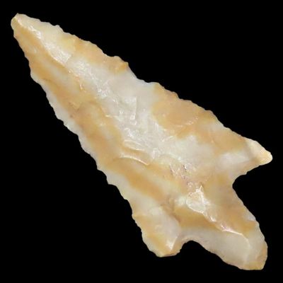 Sale Photo Thumbnail #330: Colorful Perdiz Bird Point / Arrowhead found in Central Texas. Thin and well flaked with Great Color.