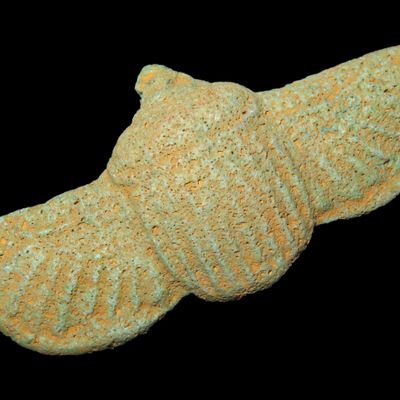 Sale Photo Thumbnail #688: Nice Egyptian Faience Amulet of Flying Scarab, 1550-332BC. Great Example