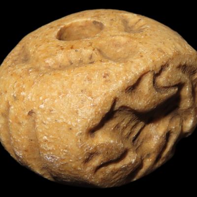 Sale Photo Thumbnail #696: Ancient Roman Viking Engraved Intaglio Seal Bead