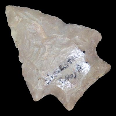 Sale Photo Thumbnail #482: Amazing Archaic Kirk Stemmed found in Lauderdale County Alabama. Indian Arrowhead, Artifact.