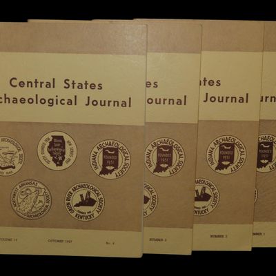 Sale Photo Thumbnail #16: FULL SET OF 1967 CENTRAL STATES ARCHAEOLOGICAL JOURNALS. FULL OF TONS OF GREAT PICS & ARTICLES ON ANCIENT COPPER ARTIFACTS, FLINT LIZARDS, PALEO CLOVIS, PIPES, BIRDSTONES, AXES, BANNERSTONES, EFFIGY POTTERY, THEBES, ETC.