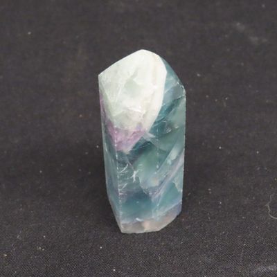 Sale Photo Thumbnail #855: Colorful Fluorspar Crystal Tower, Green & Purple. Amazing Color!