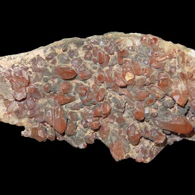 Sale Photo Thumbnail #467: Beautiful Large Red Quartz Crystal Cluster, Great Display Specimen.