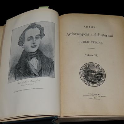 Sale Photo Thumbnail #216: 1898 FIRST EDITION HARDBACK; OHIO ARCHAEOLOGICAL AND HISTORICAL SOCIETY PUBLICATIONS VOLUME 6, 463 PAGES.