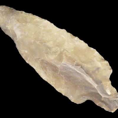 Sale Photo Thumbnail #850: 2 7/8" Heavily Patinated Archaic Stemmed Benton found in Wayne County Tennessee.