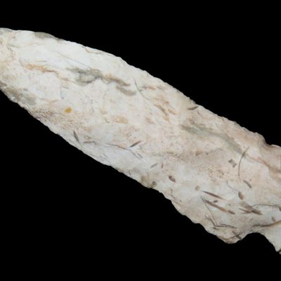 Sale Photo Thumbnail #103: Outanding 3 1/4" Apple Creek found in Southern Missouri. Ex Joey Ellis Collection. Indian Arrowhead, Knife, Spear.