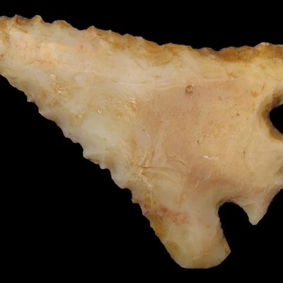 Sale Photo Thumbnail #5: Phenomenal  2 3/8" Florida Candy Clay found in Pasco County, FL. Heavily Patinated & highly Translucent with great color! Ex Brian Boles Collection. Deep South Arrowhead.