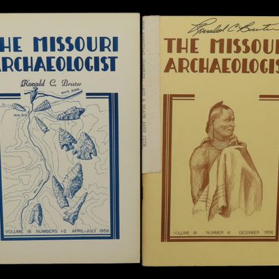 Sale Photo Thumbnail #592: Volumes 1, 2, & 4 of the Missouri Archaeologist, 1956. Full of Pics & Articles on all kinds of Artifacts & Sites.
