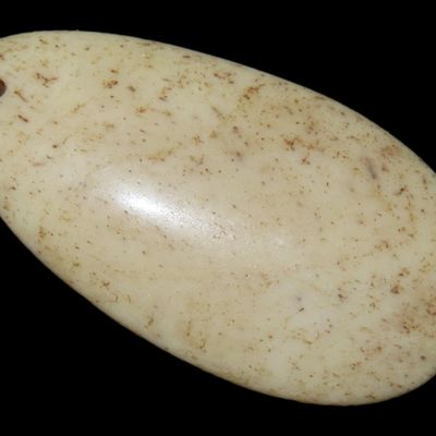Sale Photo Thumbnail #726: Bone Pendant found in South Dakota. Highly Polished Examples, Mandan Culture, Circa 1600-1700's