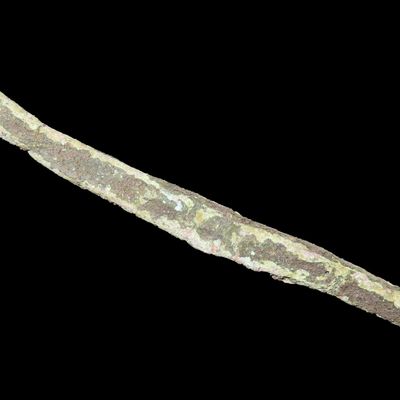 Sale Photo Thumbnail #254: 2 7/16" OCC Copper Awl / Pin found in Michigan. Squared sides and heavy patination.
