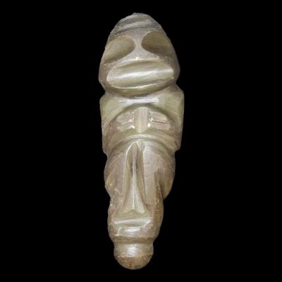 Sale Photo Thumbnail #319: Amazing 4 3/4" Pre-Columbian Taino Human Effigy found in Puerto Rico. Motley COA. Nicely detailed Example!