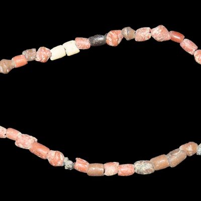 Sale Photo Thumbnail #451: Colorful Strand of Pre-Columbian Drilled Beads, Mexico.