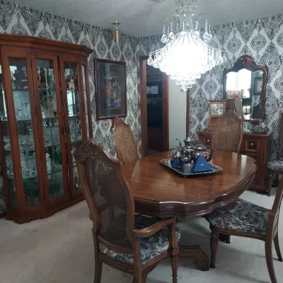 Sale Photo Thumbnail #28: Dining table and glass display