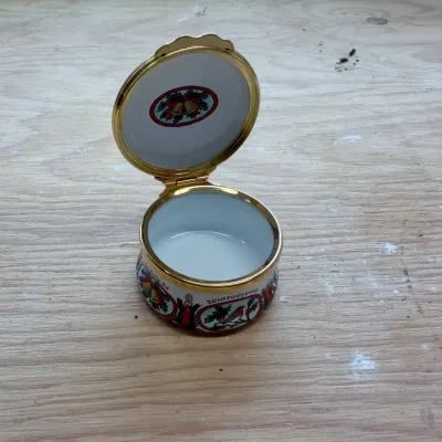 Enamel Christmas box collection (~20, Halcyon Days)