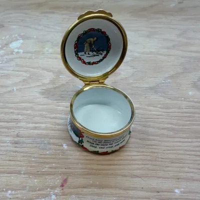 Enamel Christmas box collection (~20, Halcyon Days)