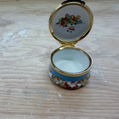 Enamel Christmas box collection (~20, Halcyon Days)