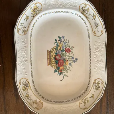 Copeland Spode Fruit-Basket Transferware Platter