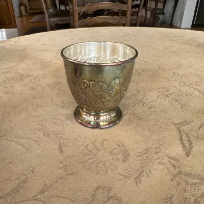 Repoussé Silver Footed Vase/Urn