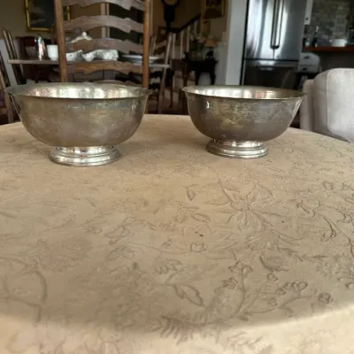 Silverplate Revere Bowls, Pair (1981 Presentation)