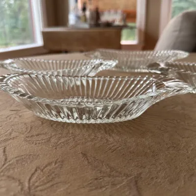 Pressed-Glass Relish/Celery Dishes (Set of ~4)