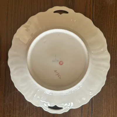 Handled Floral Cake Plate