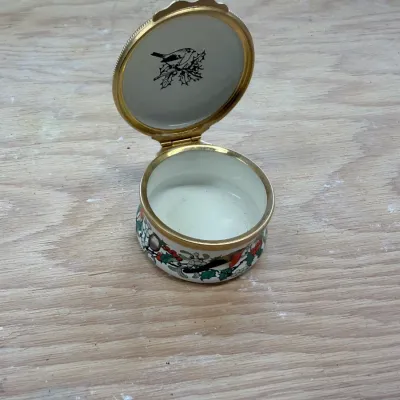 Enamel Christmas box collection (~20, Halcyon Days)