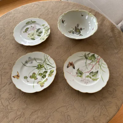 German Hand-Painted Bird Bowl