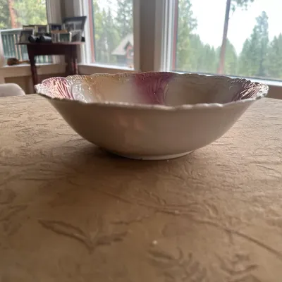 Victorian Lustre Scenic 'Cottage' Bowl