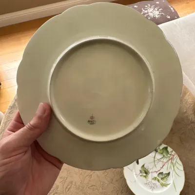 German Hand-Painted Bird Bowl