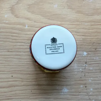 Enamel Christmas box collection (~20, Halcyon Days)