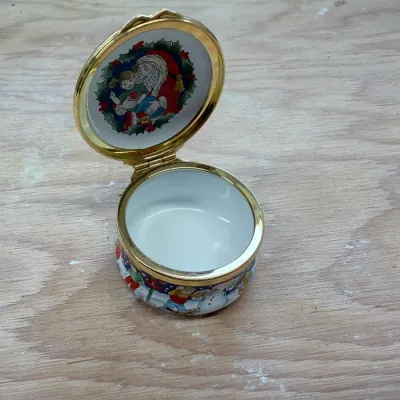 Enamel Christmas box collection (~20, Halcyon Days)