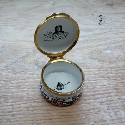 Enamel Christmas box collection (~20, Halcyon Days)