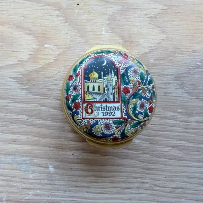 Enamel Christmas box collection (~20, Halcyon Days)