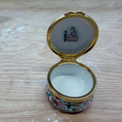 Enamel Christmas box collection (~20, Halcyon Days)