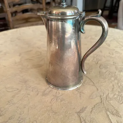 Silverplate Covered Syrup/Cream Jug
