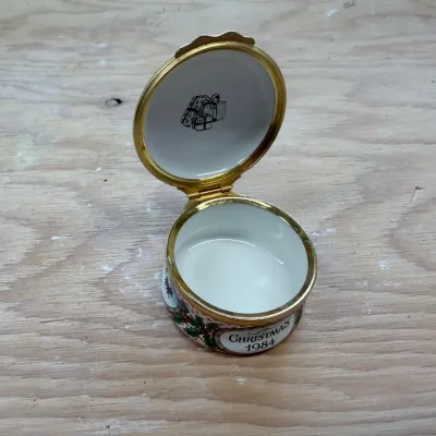 Enamel Christmas box collection (~20, Halcyon Days)