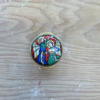 Enamel Christmas box collection (~20, Halcyon Days)