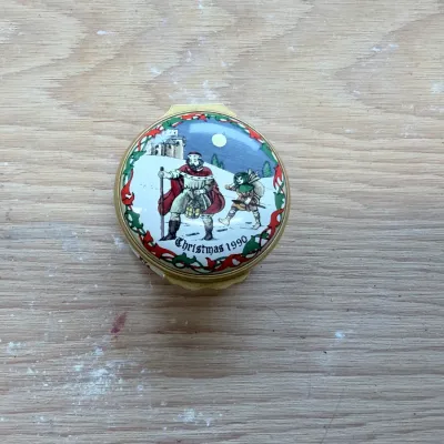 Enamel Christmas box collection (~20, Halcyon Days)