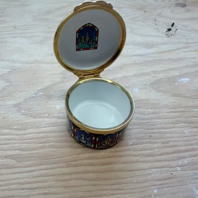Enamel Christmas box collection (~20, Halcyon Days)