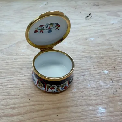 Enamel Christmas box collection (~20, Halcyon Days)
