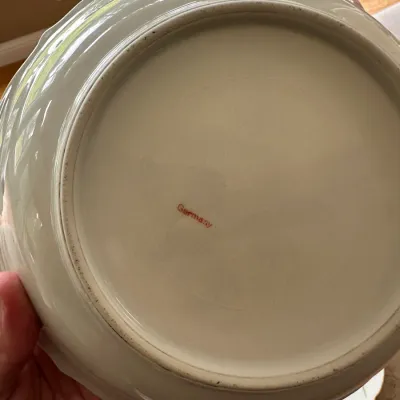 German Hand-Painted Bird Bowl