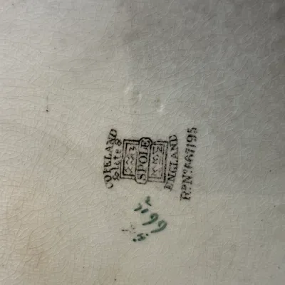 Copeland Spode Fruit-Basket Transferware Platter
