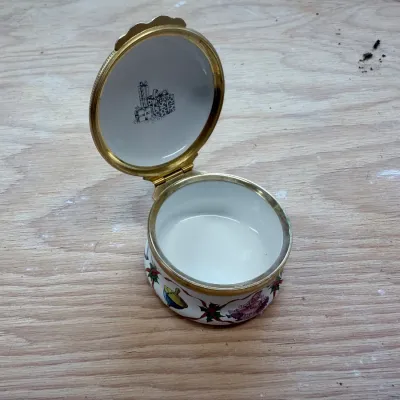 Enamel Christmas box collection (~20, Halcyon Days)
