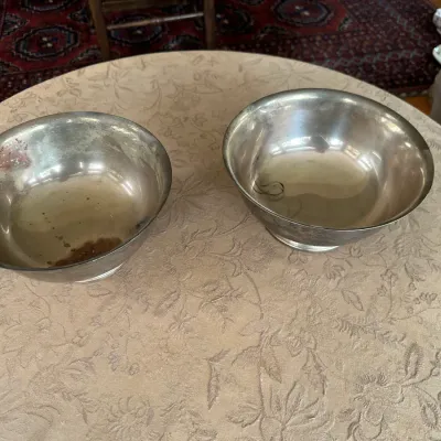 Silverplate Revere Bowls, Pair (1981 Presentation)