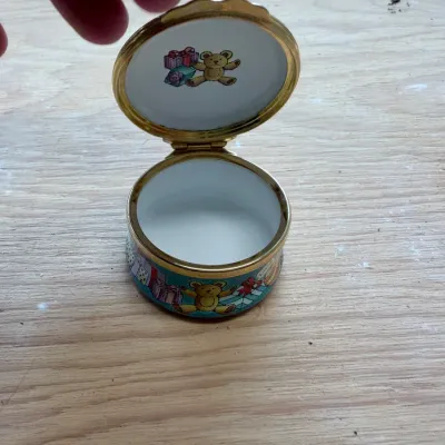 Enamel Christmas box collection (~20, Halcyon Days)