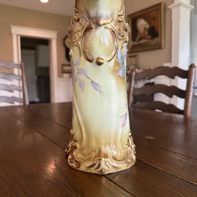 Hand-Painted Porcelain Rose Ewer