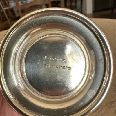 English Silverplate Hand-Chased Cups (Set of ~10)
